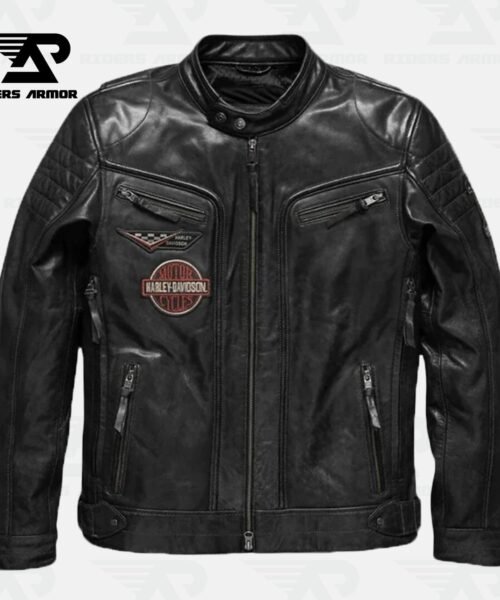 SteelRider Black HD Leather Jacket for Men