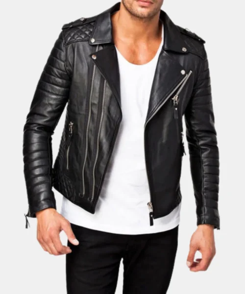 Blackstone Quilted Lambskin Leather Jacket