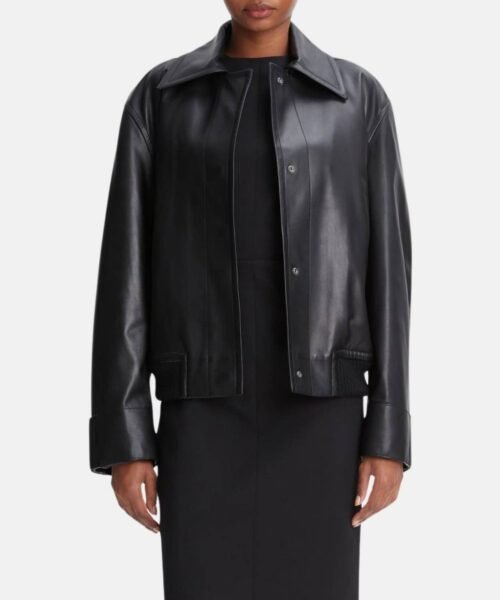 Fortress Padded Leather Bomber Jacket