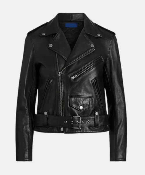 Midnight Rider Women’s Black Soft Leather Motorcycle Jacket