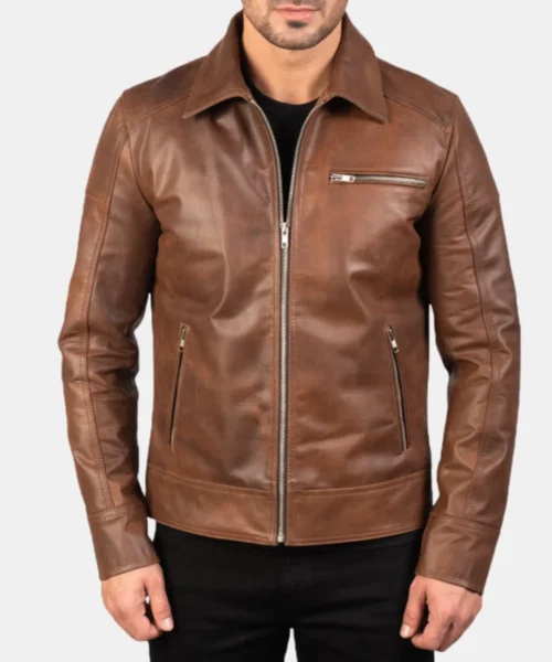 Vintage Horizon Brown Sheep Leather Jacket